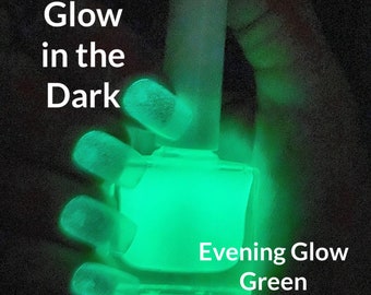 Evening Glow Green- Green Glow in the Dark Nail Polish, Bright Green Nail Polish