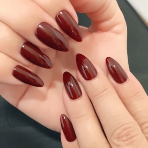 Wine Time Brown Burgundy Red Polish, Nail Polish, Autumn Nails image 6