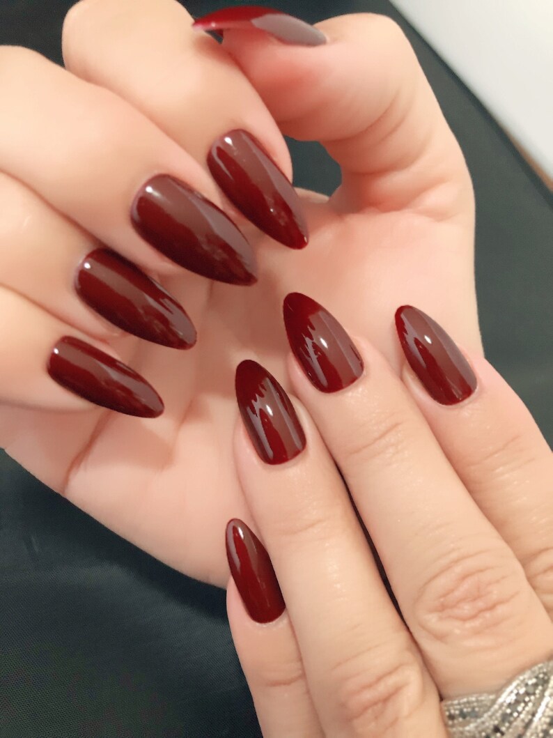 Wine Time Brown Burgundy Red Polish, Nail Polish, Autumn Nails image 6