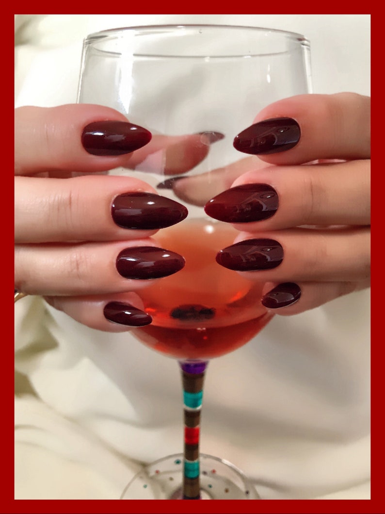 Wine Time Brown Burgundy Red Polish, Nail Polish, Autumn Nails image 3