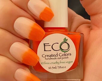 Dreamsicle Orange Thermal Nail Polish – Color Changing Jelly Polish