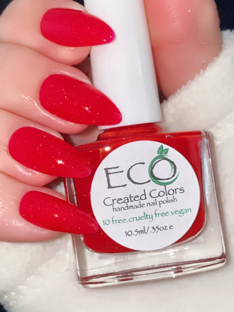 Surprise Red Nail Polish Glitter Polish Etsy