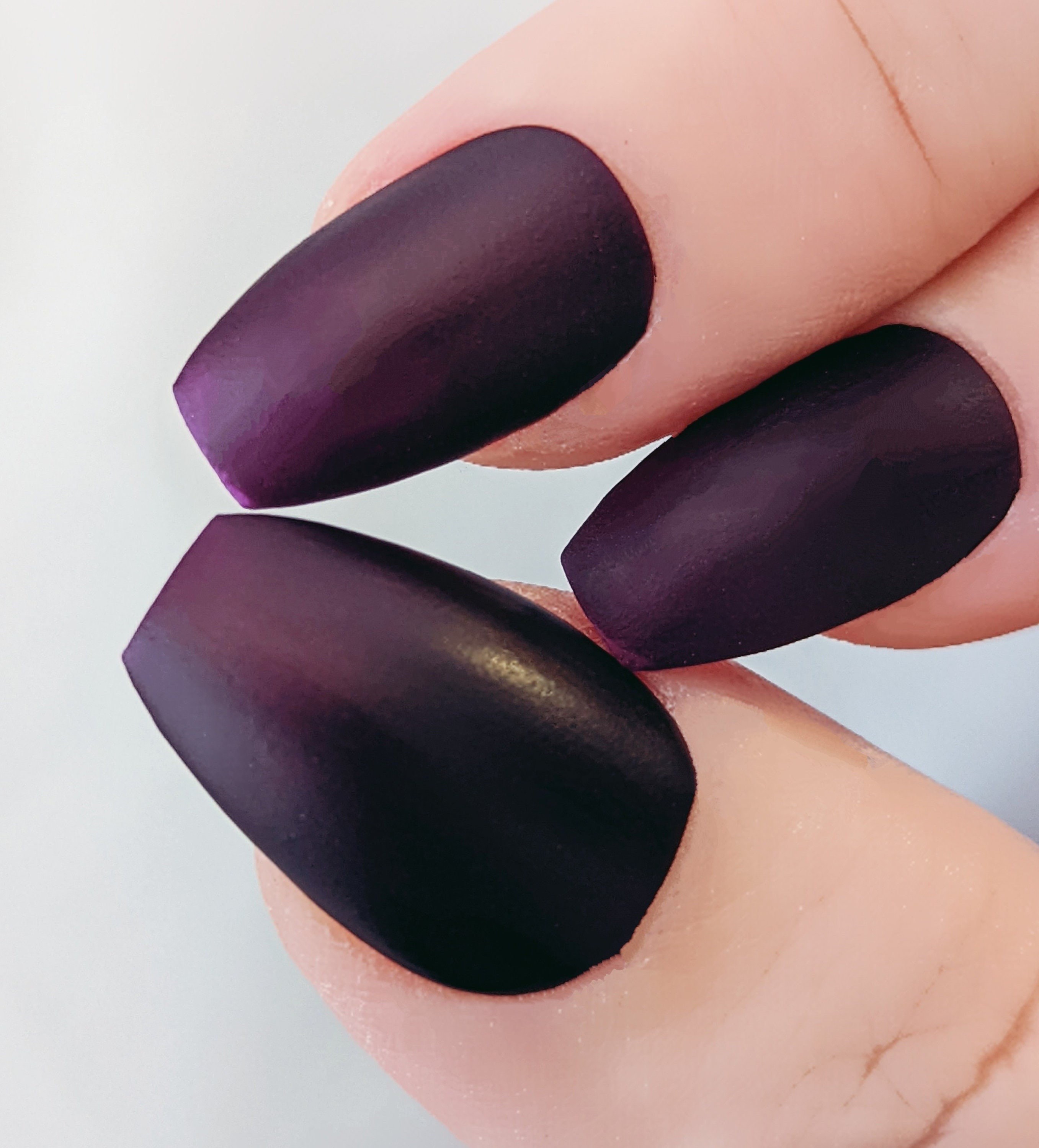 MERLOT MATTE Purple Nail Polish Burgundy Nail Polish Deep - Etsy