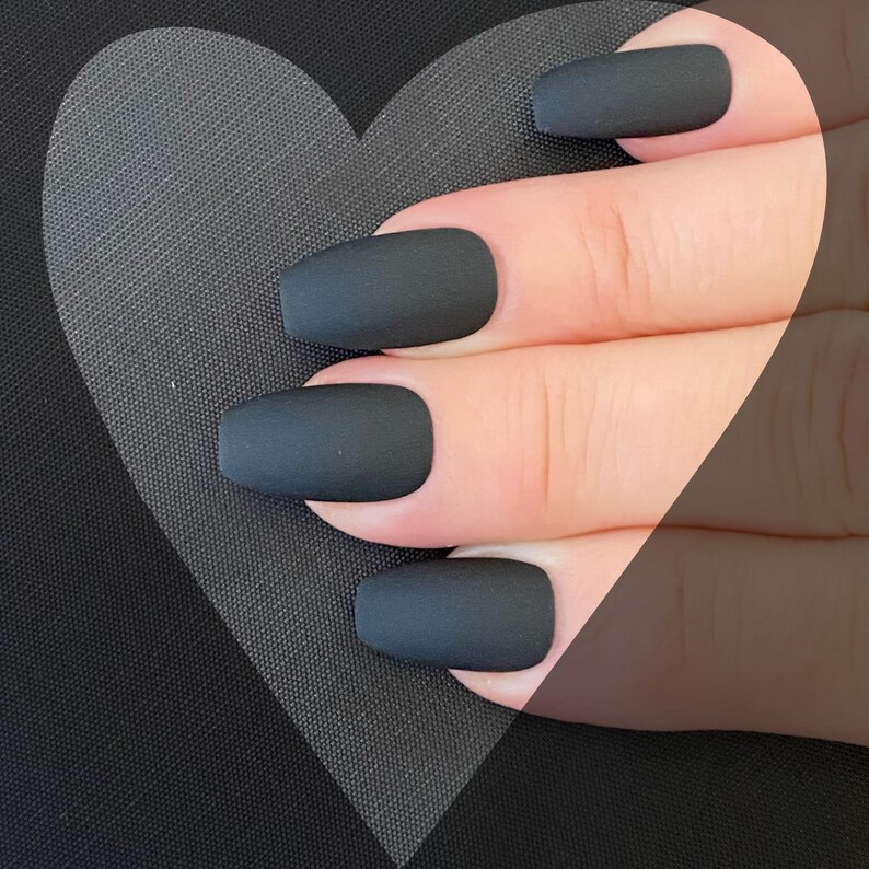 Matte Black Nail Polish Black Polish Matte Cream Nail Polish Etsy