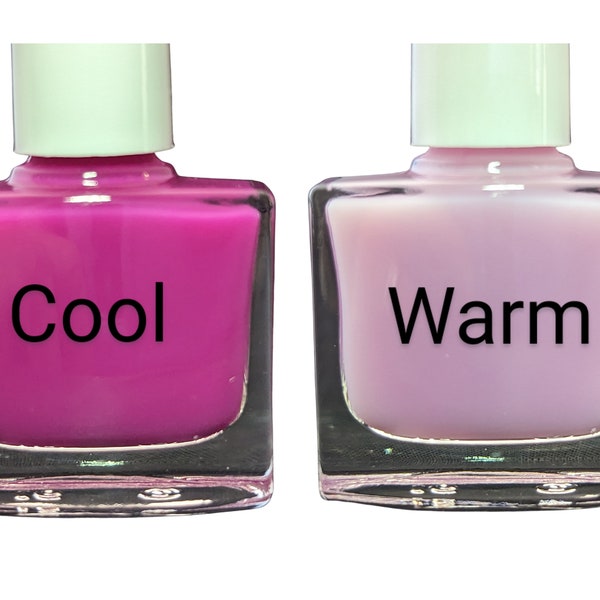 Pink U Later - Nail Polish, Pink Thermal Changing Nail Polish, Color Changing Polish, Pink to Colorless, Jelly Polish