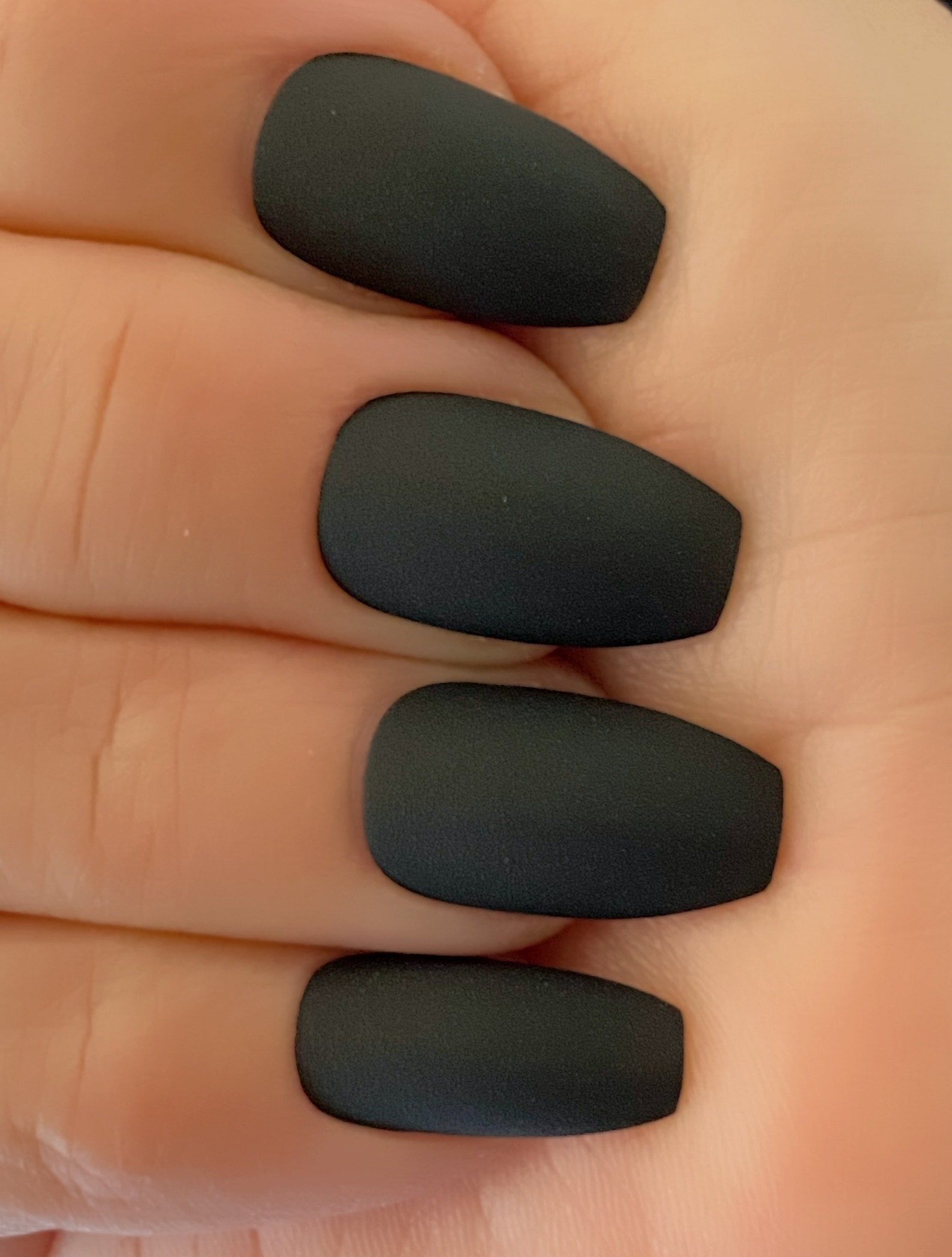 Matte Black Nail Polish Black Polish Matte Cream Nail Polish Etsy