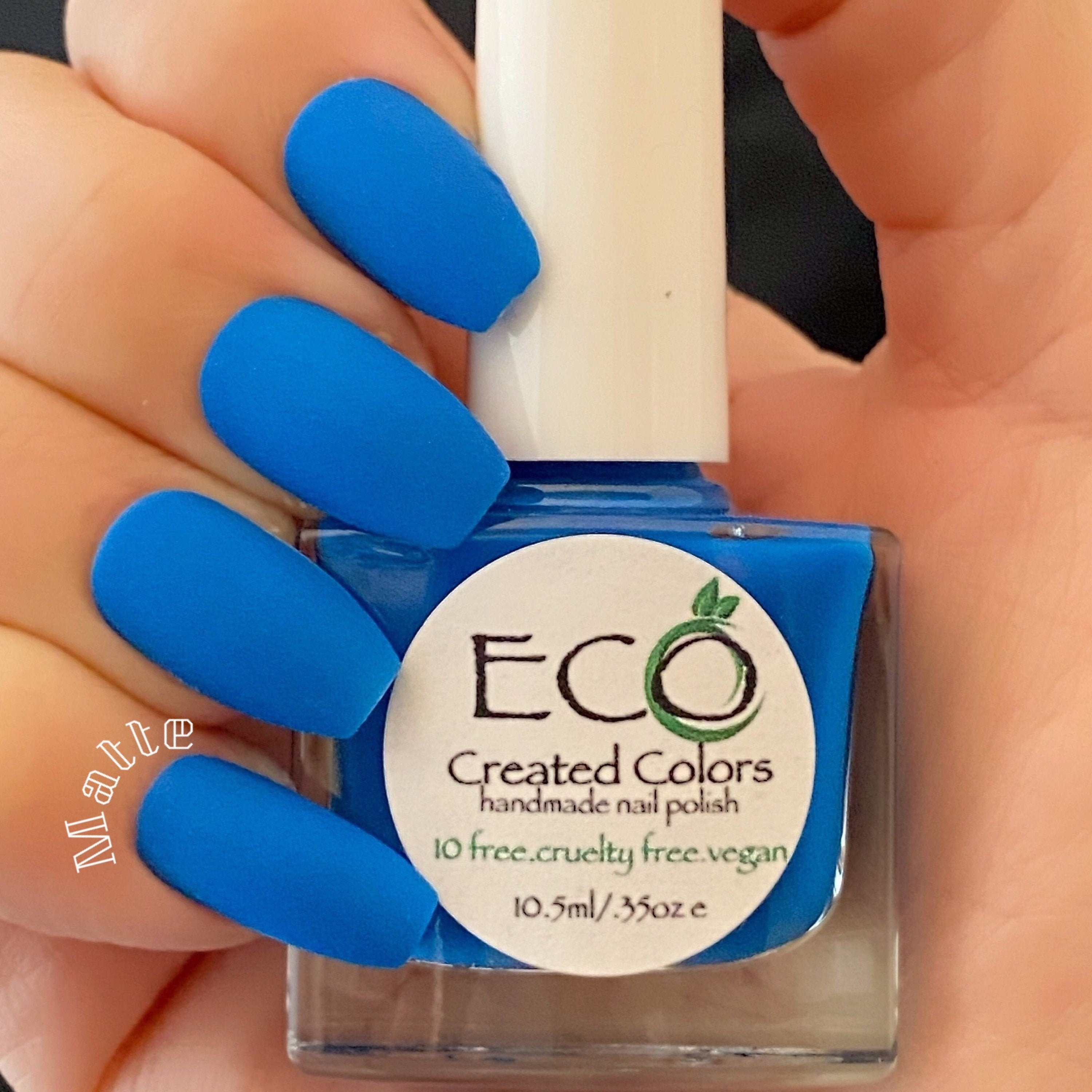 blue matte nail designs