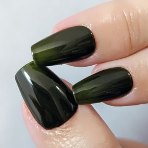 Jane - Dark Green Nail Polish, Black Nail Polish, Holiday Nails, Vegan