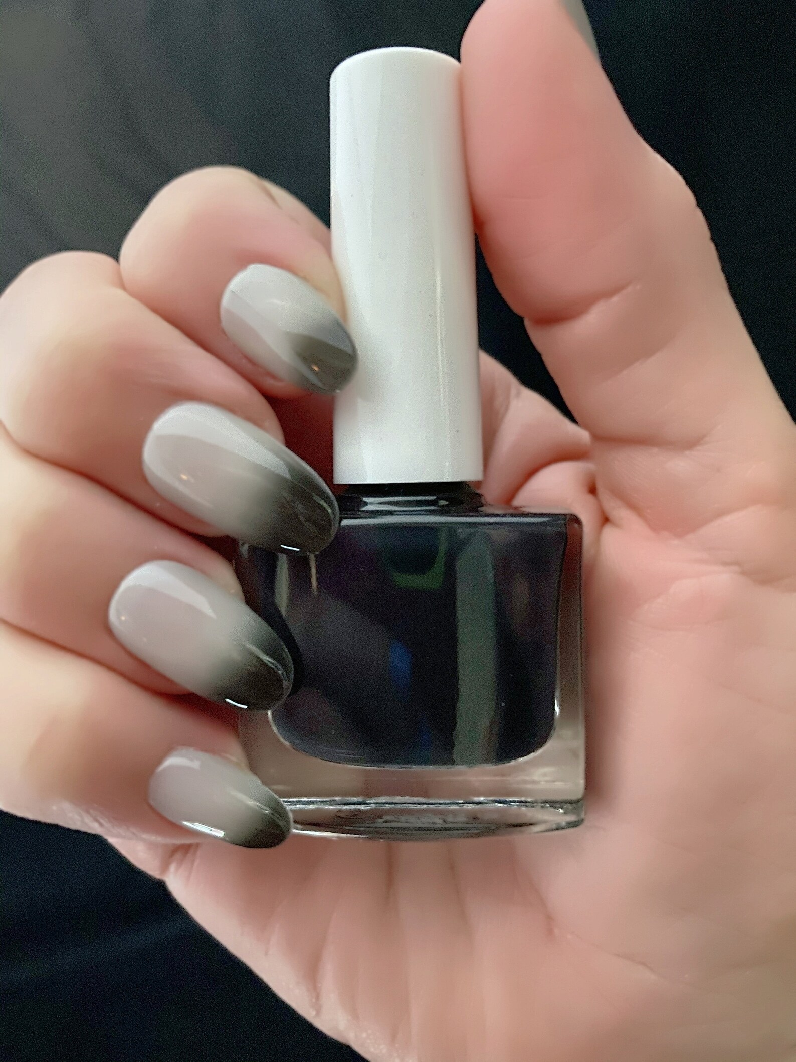 Black Thermal Color Changing Nail Polish Black to Colorless Etsy