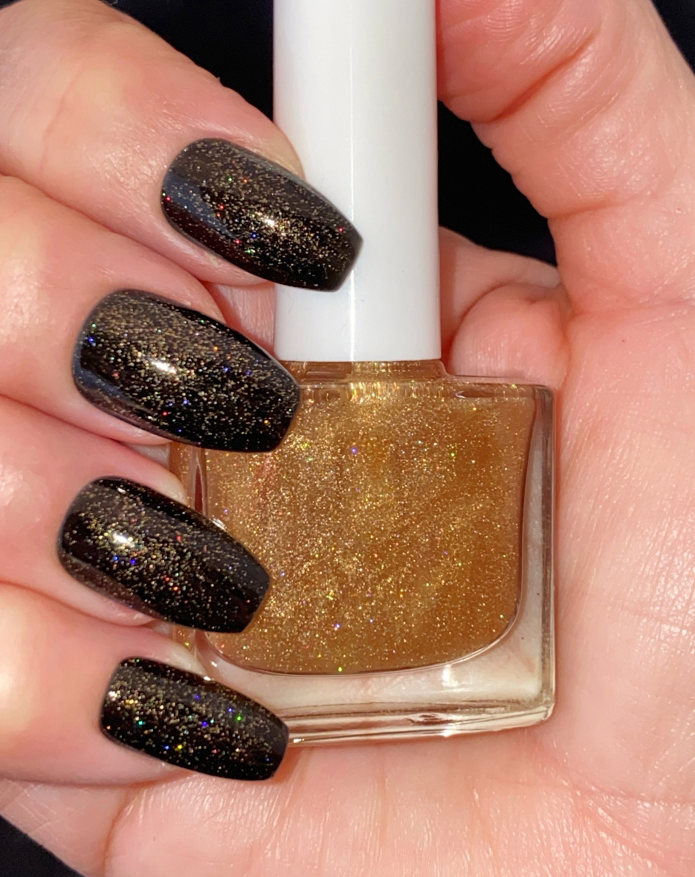 Gold Glitter Nail Polish Glitter Nail Lacquer Gold Dust Etsy
