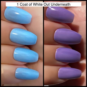 Fun in the Sun Blue to Purple Blue to Purple Photochromatic Nail Polish, Blue Color Changing Polish image 8