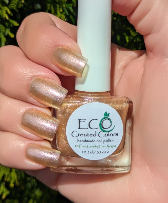 Sierra - Shimmering Light Gold Nail Polish - Sparkle and Shine! - Etsy