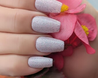 Princess: Nail Polish - Pink Silver Holographic Glitter Topper, 10 Free Vegan