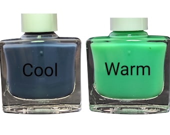 STEEL AND TEAL - Blue/Purple Thermal Color Changing Nail Polish, Blue to Green Nails, Temperature Changing Polish
