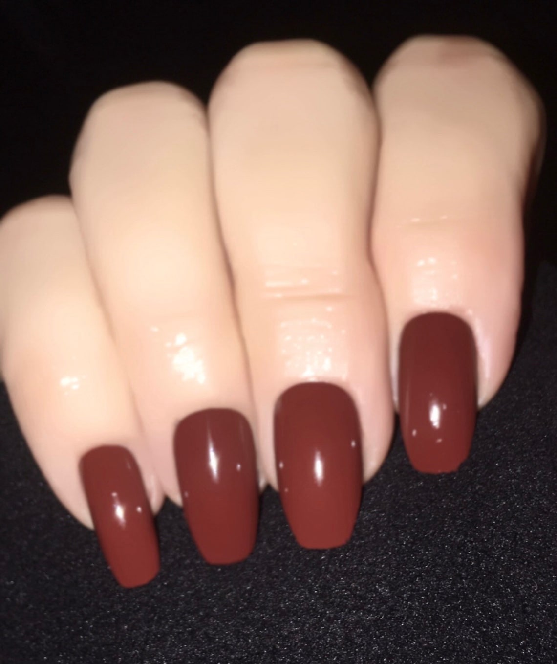 Autumn Brown Red Polish Dark Brown Nail Polish Etsy