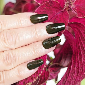JANE Dark Green Nail Polish, Black Nail Polish, Holiday Nails, Vegan
