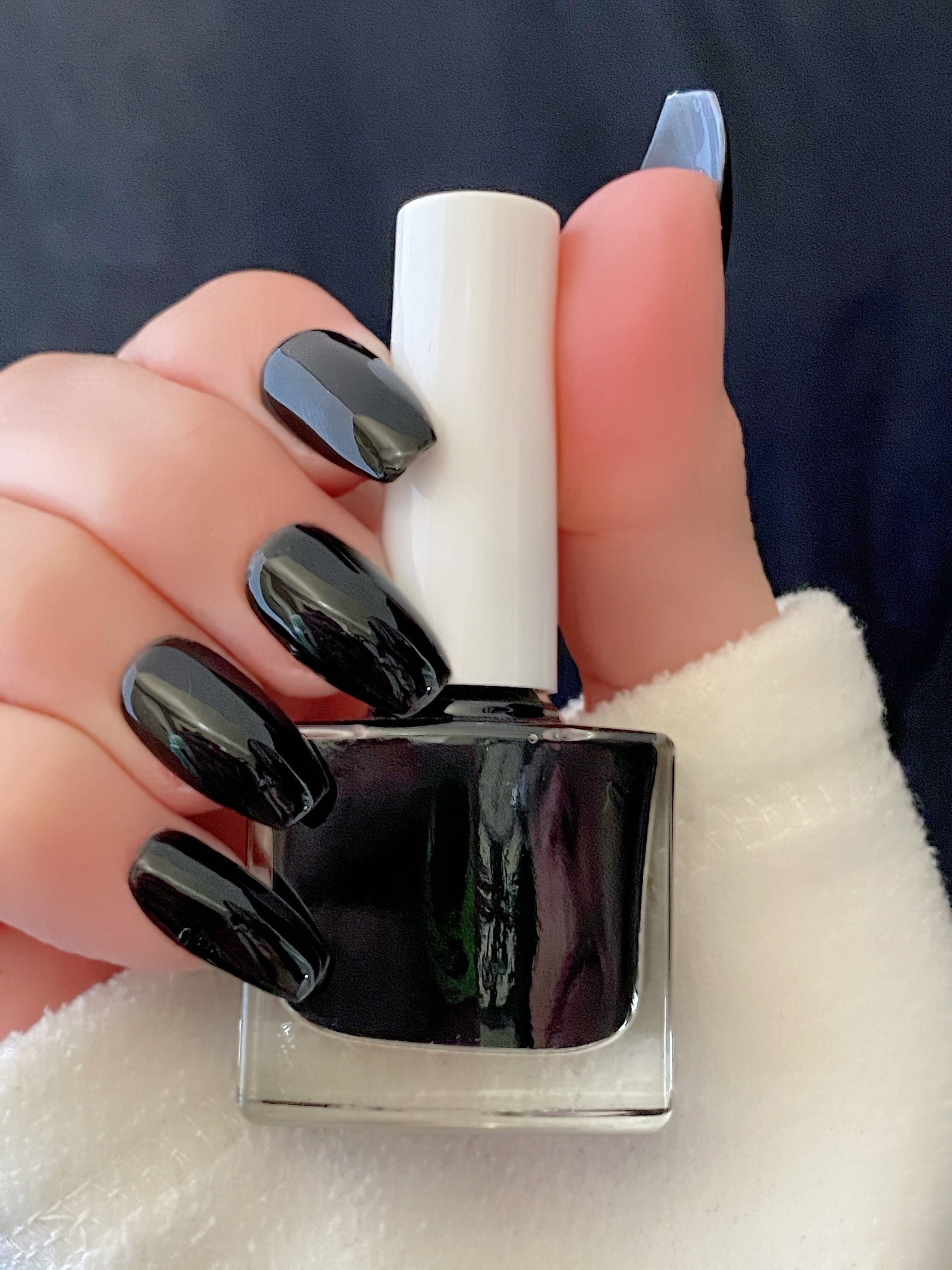 Black Nail Polish White Nail Polish Total Eclipse and White Etsy