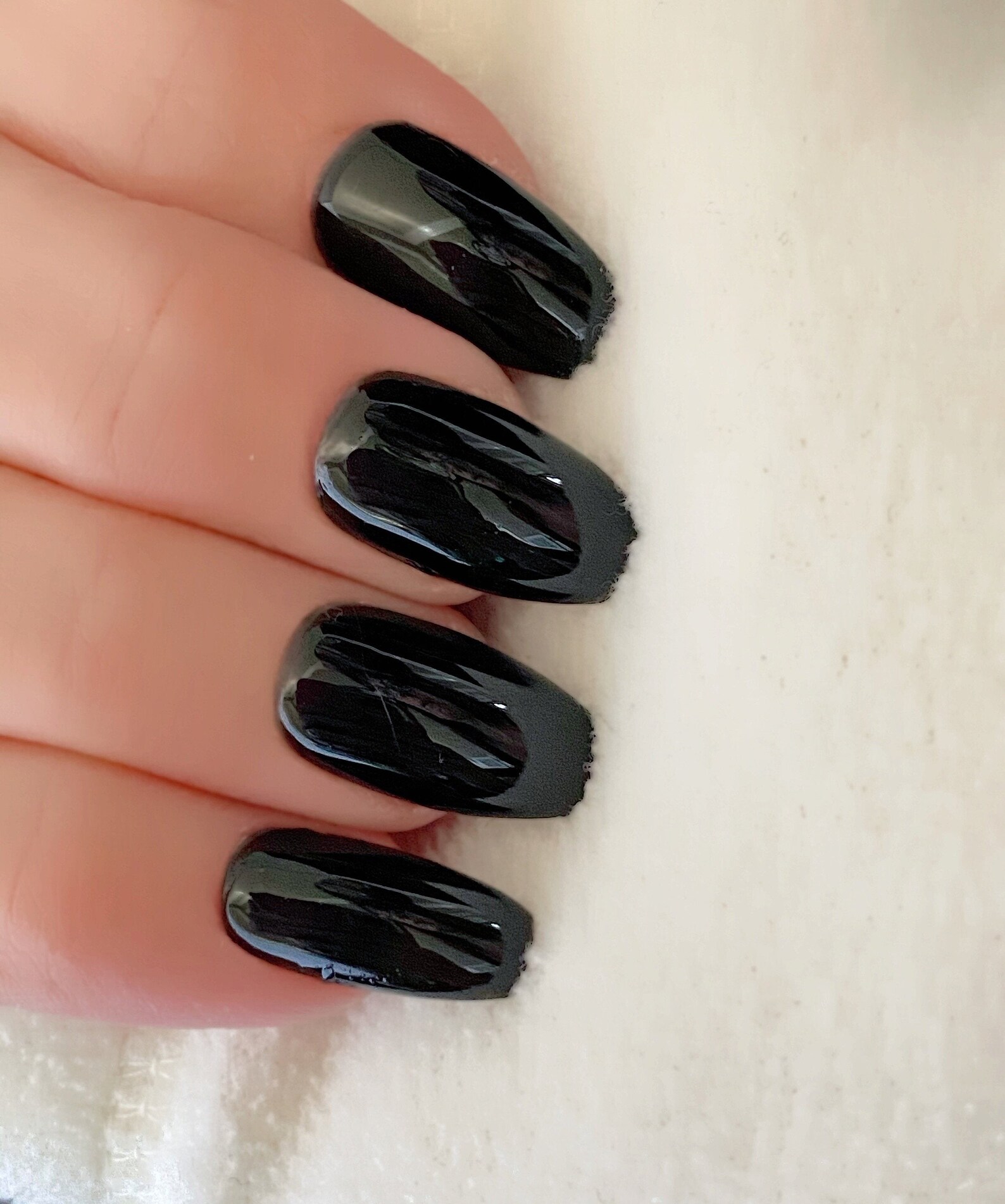 Black Nail Polish White Nail Polish Total Eclipse and White Etsy