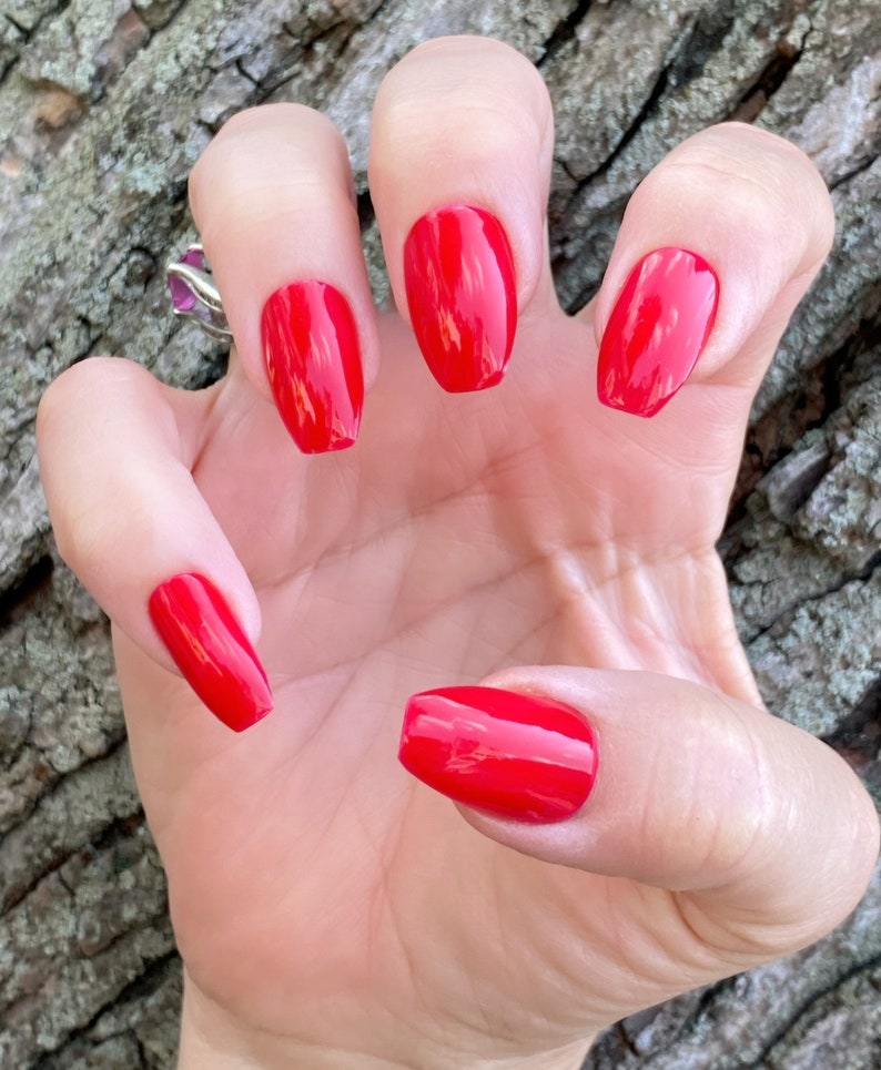 Red Nail Polish, Natural Polish, Valentine Day Nail Polish: Cherry Apple Red image 5