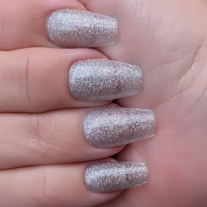 Silver Glitter Nail Polish, Holographic Nail Polish, Jelly Nail Polish : Diamond Dust