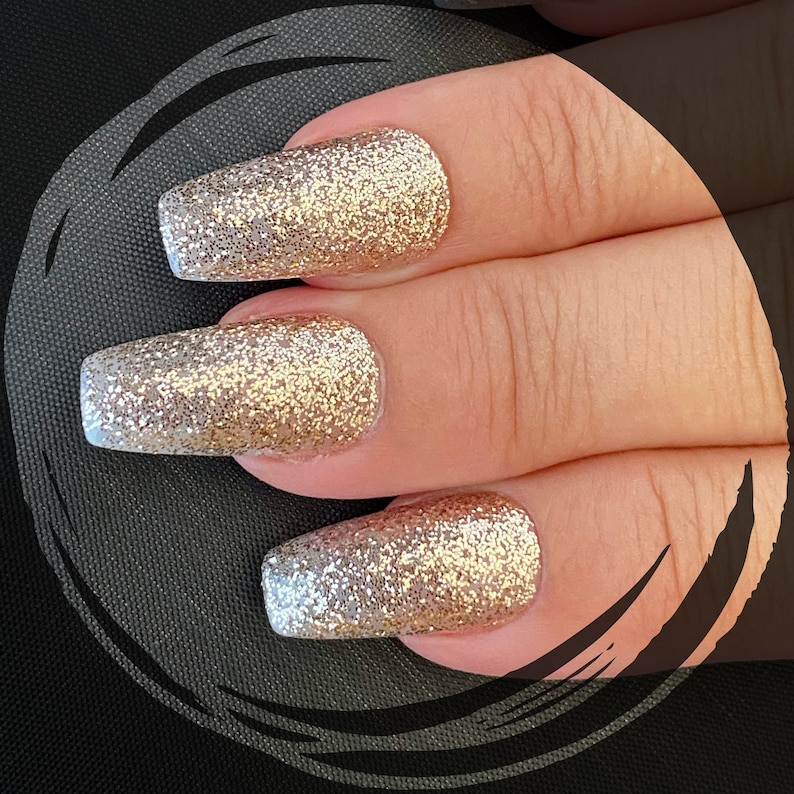 NEW Gold/silver Glitter Nail Polish Sparkle Nail Polish : - Etsy