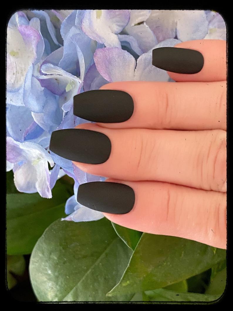 Matte Black Nail Polish Black Polish Matte Cream Nail Polish Etsy