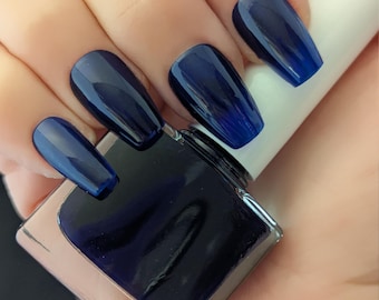 Midnight Blues: Navy Blue Nail Polish - Dark Blue Manicure Lacquer
