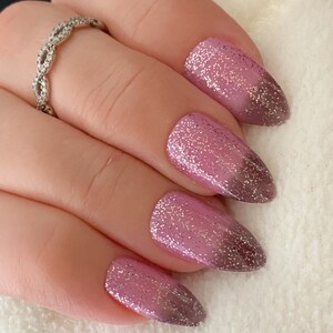 MAGIC Purple Glitter Thermal Color Changing Nail Polish, Plum to Pink Polish, Summer Nails image 7