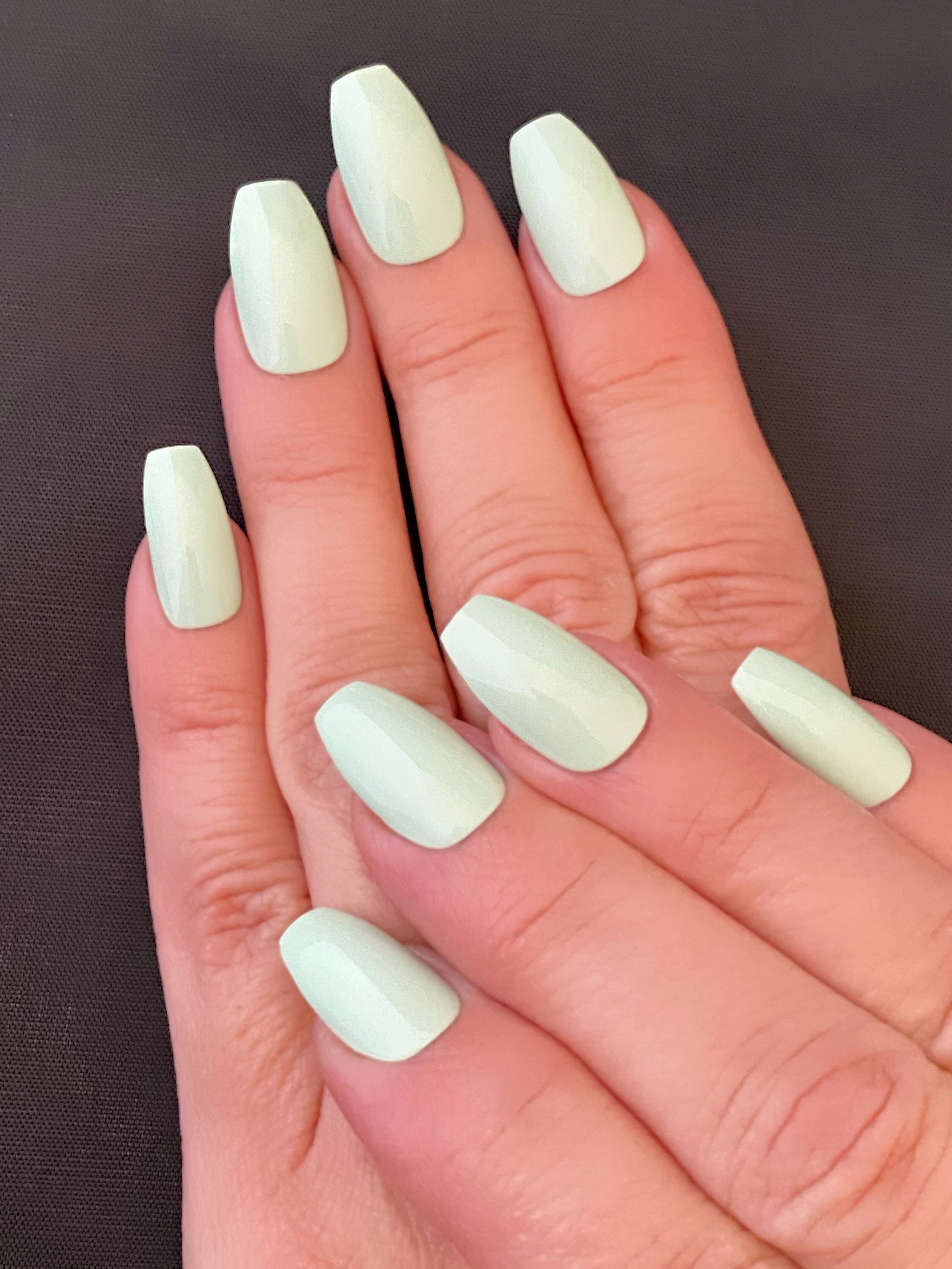 Mint Green Nail Polish Green Pastel Polish Nail Lacquer Etsy