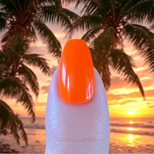 Tangerine Dream Neon Orange Nail Polish: Handmade, Vegan, Cruelty-Free image 6