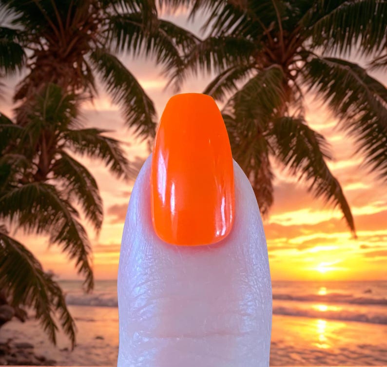 Tangerine Dream Neon Orange Nail Polish: Handmade, Vegan, Cruelty-Free image 6