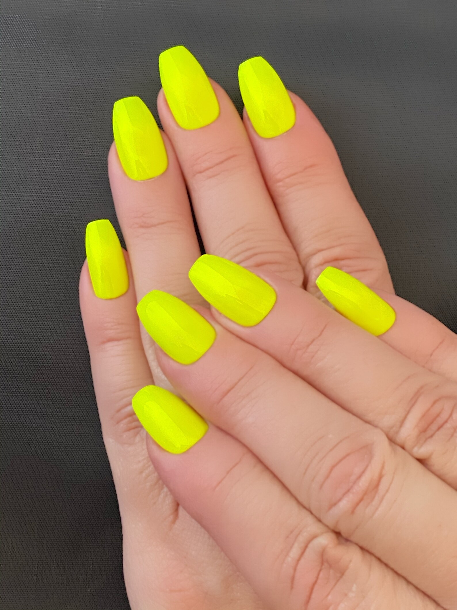 Yellow Neon Nail Polish Nail Lacquer 10 Free Polish Lemon Etsy