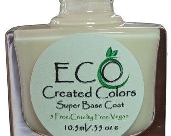 Nail Polish Super Base Coat: Nail Treatment, Vegan Nail Polish, Cruelty Free, Eco Friendly