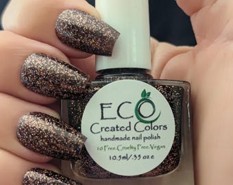 Cabernet Sparkle: Dark Red Glitter Nail Polish, Holographic Polish