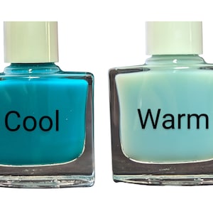 Pacific Sky - Blue Thermal Color Changing Nail Polish, Turquoise to Colorless Polish, Summer Nails