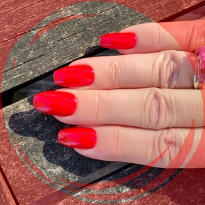 Red Nail Polish, Natural Polish, Valentine Day Nail Polish: Cherry Apple Red image 6