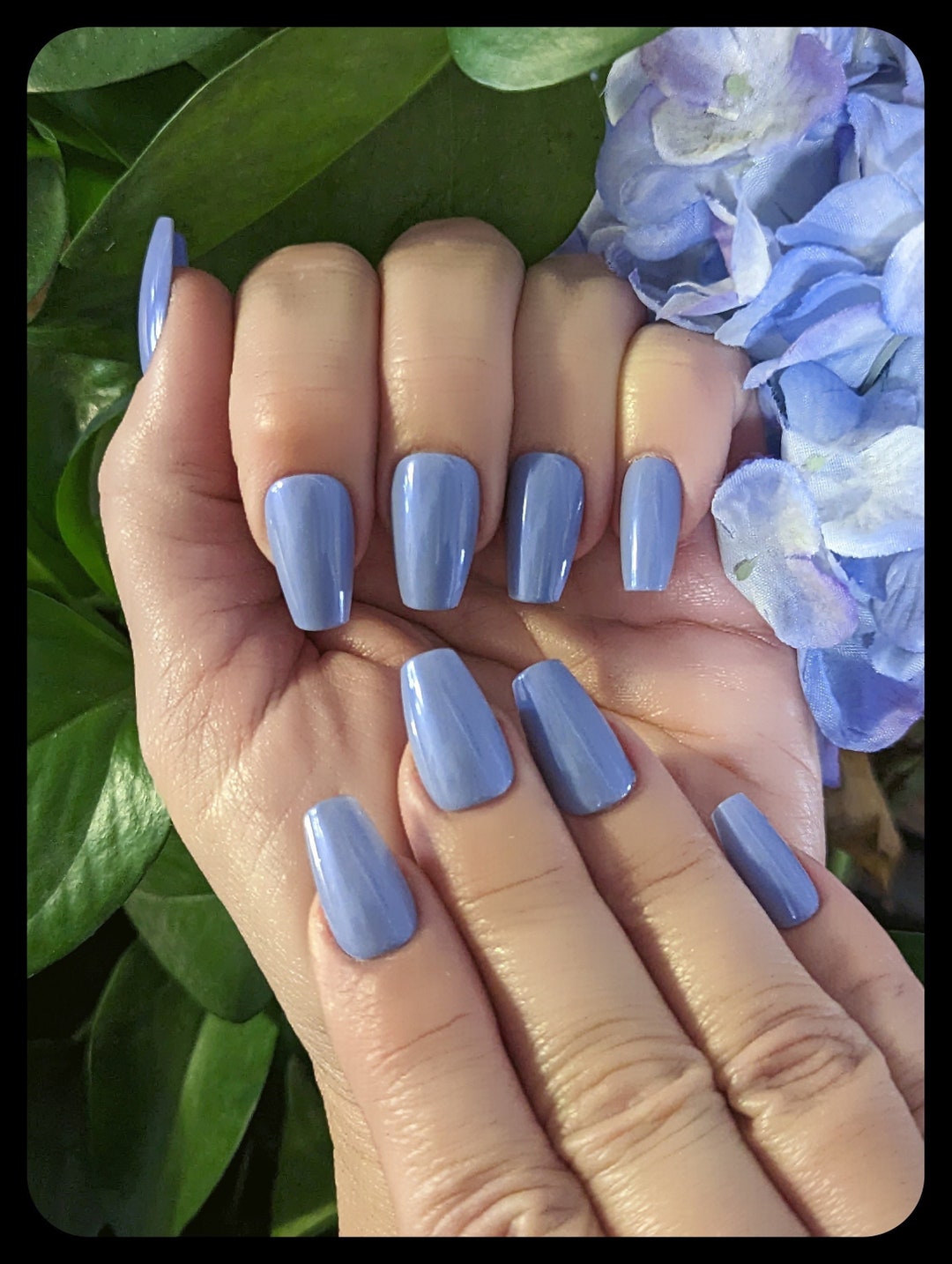 MOON STRUCK : Purple Blue Nail Polish / Periwinkle Nails / - Etsy