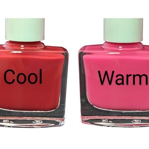 Fiery Rose - Red Nail Polish, Red Thermal Color Changing Nail Polish, Red to Orange/Pink Polish, Temperature Changing Nails, Jelly Polish