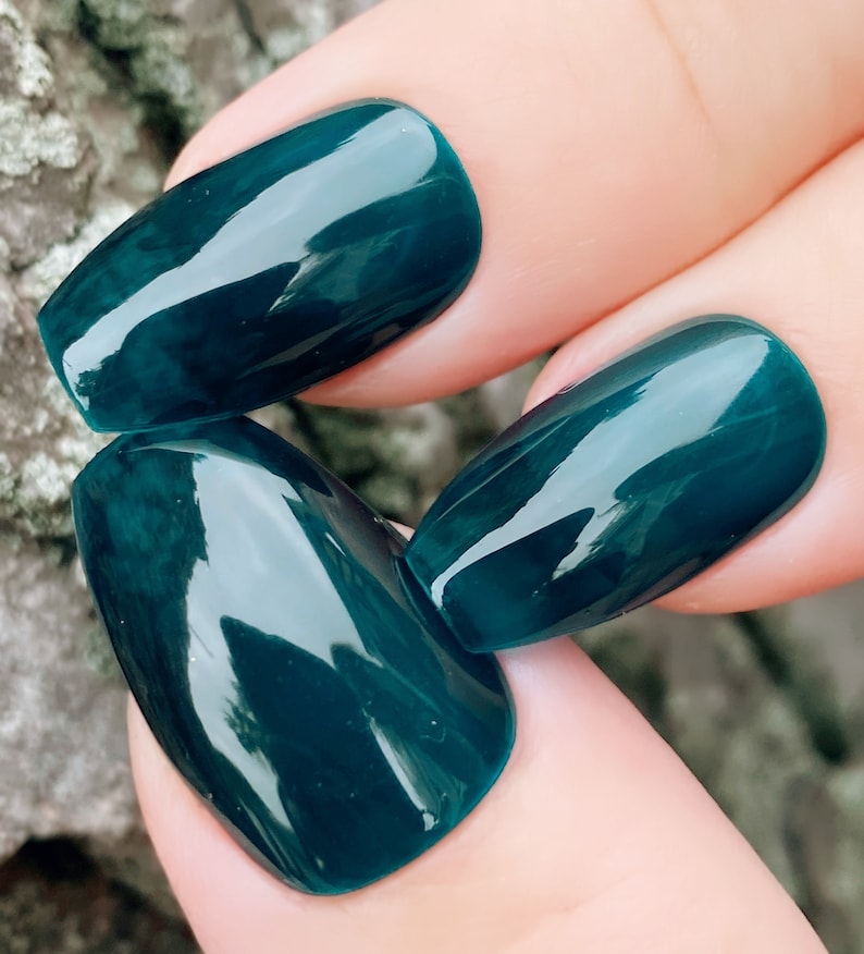 BLUE LAGOON Blue Green Nail Polish Teal Polish Vegan and - Etsy