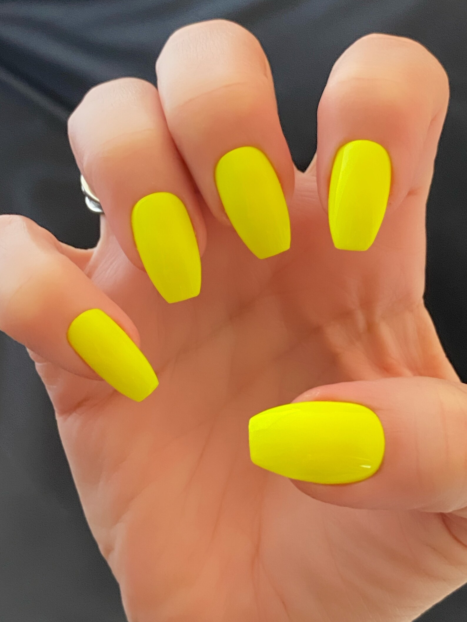 Yellow Neon Nail Polish Nail Lacquer 10 Free Polish Lemon Etsy
