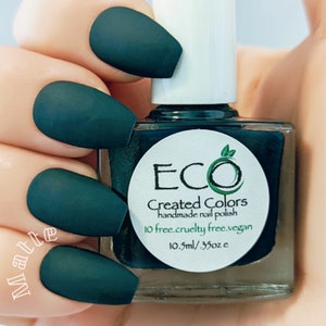 Caribbean -Matte Blue Green Nail Polish, Turquoise Polish, Vegan and Cruelty Free