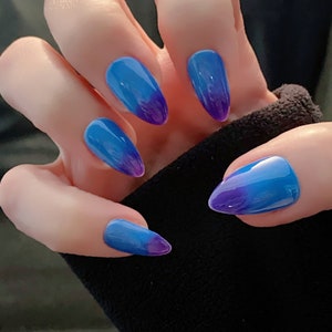 Violet Sky Purple Thermal Color Changing Nail Polish, Purple to Blue Polish, Jelly Nail Polish image 5