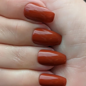 Carmel Candy - Brown Orange Russet Nail Polish, 10 Free Vegan Polish