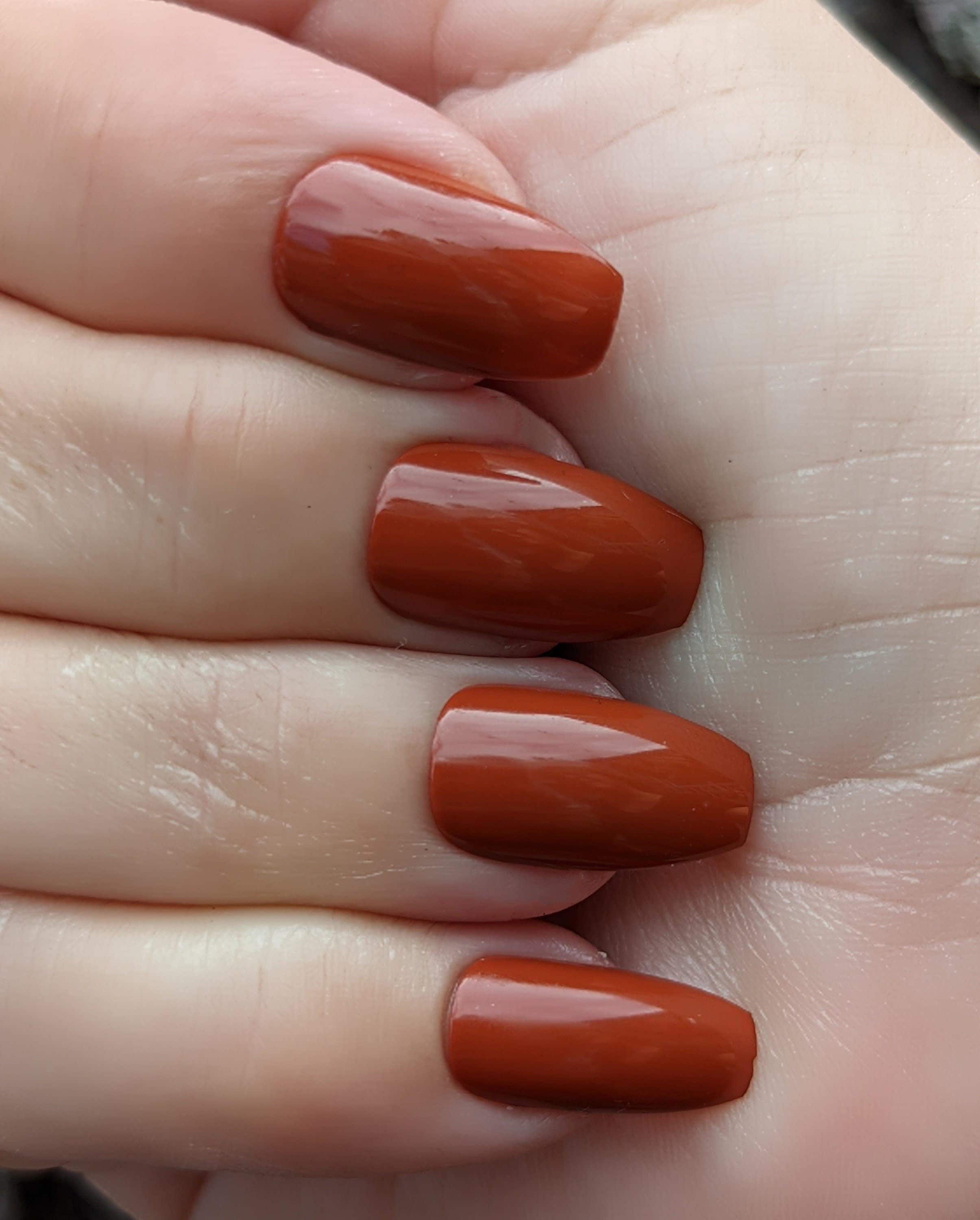 Carmel Candy - Brown Orange Russet Nail Polish, 10 Free Vegan
