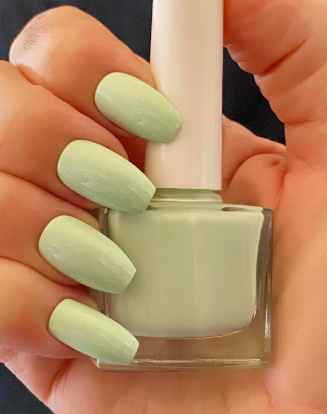 Mint Green Nail Polish Green Pastel Polish Nail Lacquer Etsy