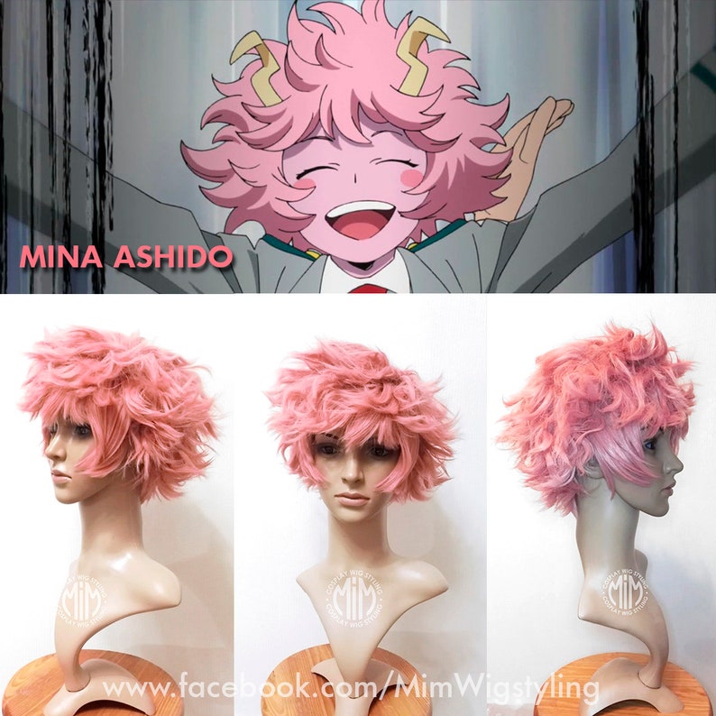 Mina Ashido Cosplay Wig My Hero Academia Etsy