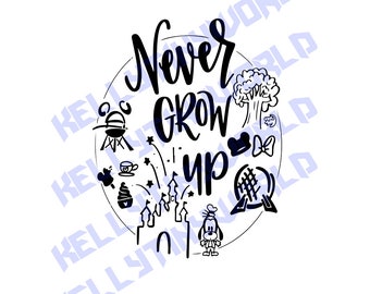Free Free 278 Never Grow Up Disney Svg SVG PNG EPS DXF File