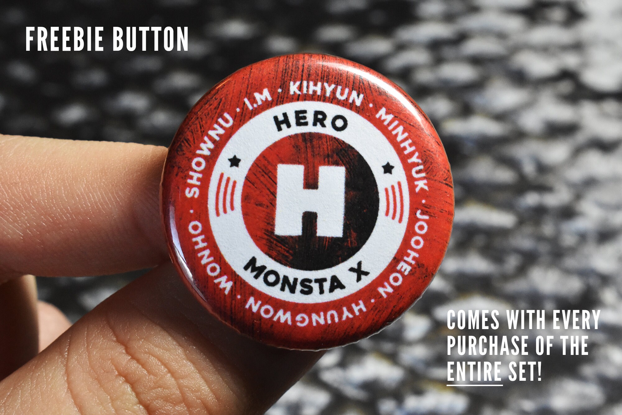 Monsta X UPDATED Pinback Button Badges - 1.25
