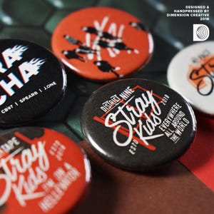 Stray Kids Pinback Button Badges (1.25in / 3.17cm) – SKZ, 3RACHA, Hellevator, District 9, My Pace, I Am You, Miroh