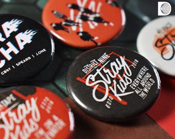Stray Kids Pinback Button Badges (1.25in / 3.17cm) – SKZ, 3RACHA, Hellevator, District 9, My Pace, I Am You, Miroh